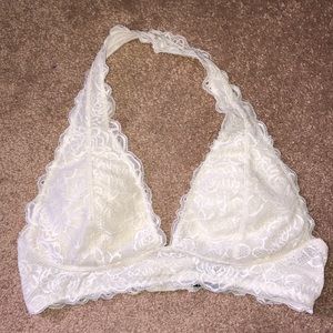 white halter bralette